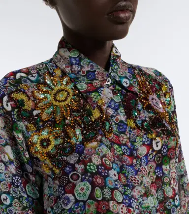 Dries Van Noten Embellished printed shirt | Thumbnail 4 Dries Van Noten Embellished printed shirt | Thumbnail 4