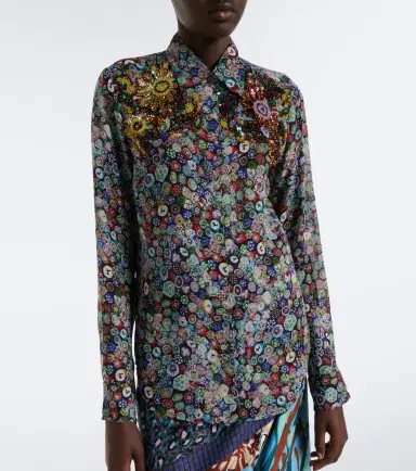 Dries Van Noten Embellished printed shirt | Thumbnail 6 Dries Van Noten Embellished printed shirt | Thumbnail 6