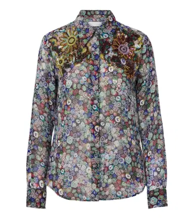 Dries Van Noten Embellished printed shirt | Thumbnail 1 Dries Van Noten Embellished printed shirt | Thumbnail 1