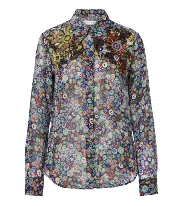 Dries Van Noten Embellished printed shirt