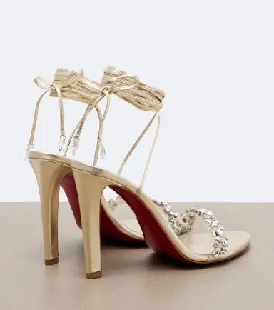 Christian Louboutin Fanny embellished metallic leather sandals | Thumbnail 4 Christian Louboutin Fanny embellished metallic leather sandals | Thumbnail 4