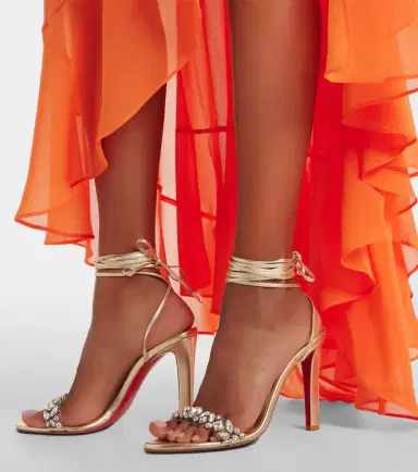 Christian Louboutin Fanny embellished metallic leather sandals | Thumbnail 6 Christian Louboutin Fanny embellished metallic leather sandals | Thumbnail 6