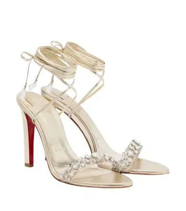 Christian Louboutin Fanny embellished metallic leather sandals | Thumbnail 1 Christian Louboutin Fanny embellished metallic leather sandals | Thumbnail 1