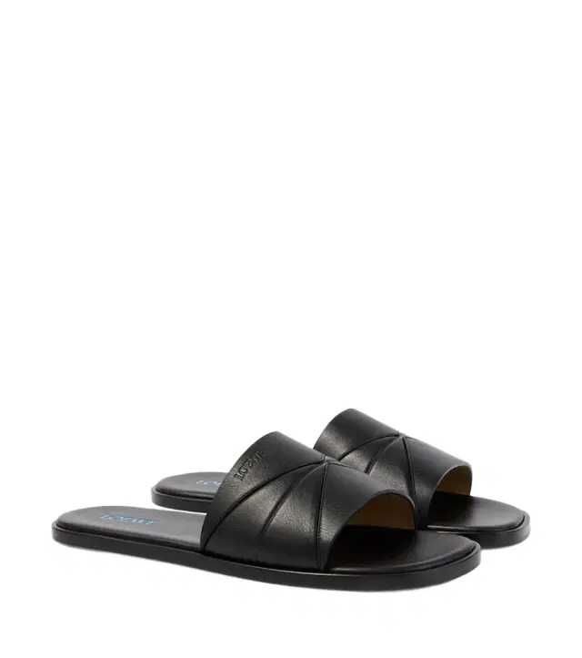 Loewe Origami leather slides