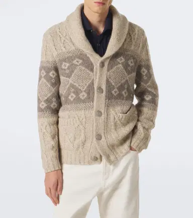 Brunello Cucinelli Intarsia wool, silk, and cashmere cardigan | Thumbnail 4 Brunello Cucinelli Intarsia wool, silk, and cashmere cardigan | Thumbnail 4