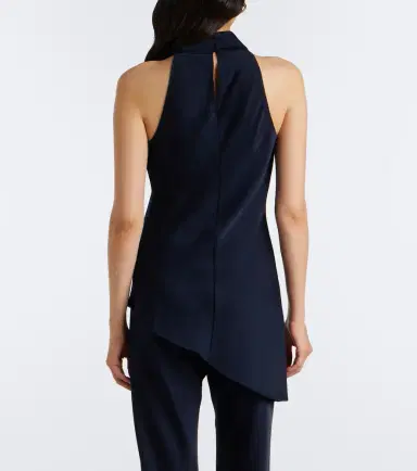 Veronica Beard Radford asymmetric halterneck top | Thumbnail 4 Veronica Beard Radford asymmetric halterneck top | Thumbnail 4