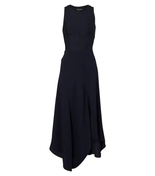 Veronica Beard Thalissa draped ribbed-knit midi dress