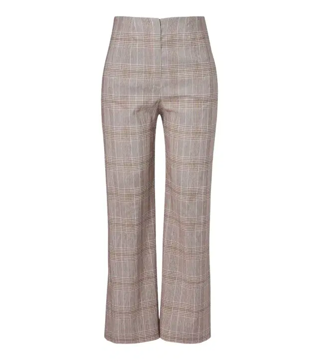 Veronica Beard Dova cropped cotton and linen wide-leg pants