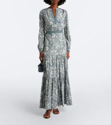 Veronica Beard Sama printed tiered silk-blend maxi dress | Thumbnail 4 Veronica Beard Sama printed tiered silk-blend maxi dress | Thumbnail 4