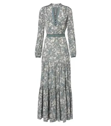 Veronica Beard Sama printed tiered silk-blend maxi dress | Thumbnail 1 Veronica Beard Sama printed tiered silk-blend maxi dress | Thumbnail 1