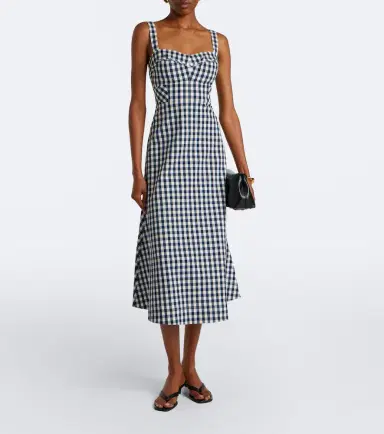 Veronica Beard Aila gingham cotton midi dress | Thumbnail 2 Veronica Beard Aila gingham cotton midi dress | Thumbnail 2