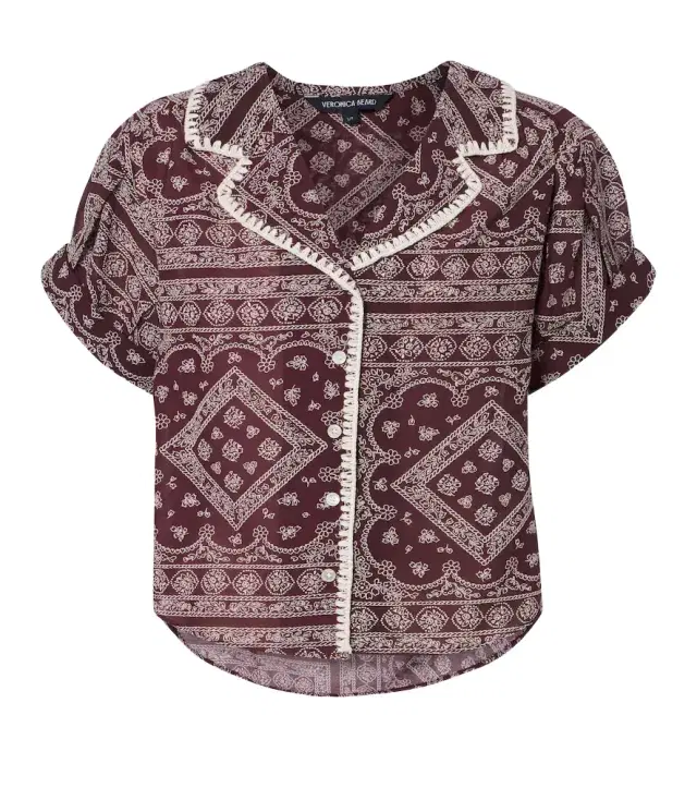 Veronica Beard Ilene printed cotton-blend shirt