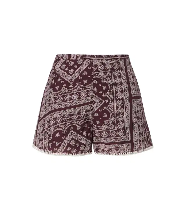 Veronica Beard Tennison printed cotton-blend shorts