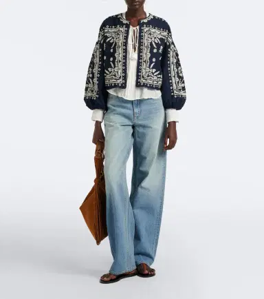 Veronica Beard Drake embroidered cotton-blend jacket | Thumbnail 4