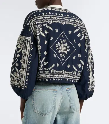 Veronica Beard Drake embroidered cotton-blend jacket | Thumbnail 5