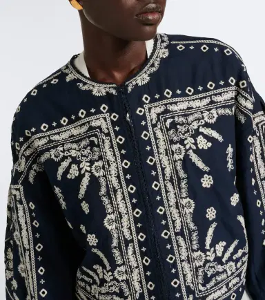 Veronica Beard Drake embroidered cotton-blend jacket | Thumbnail 6