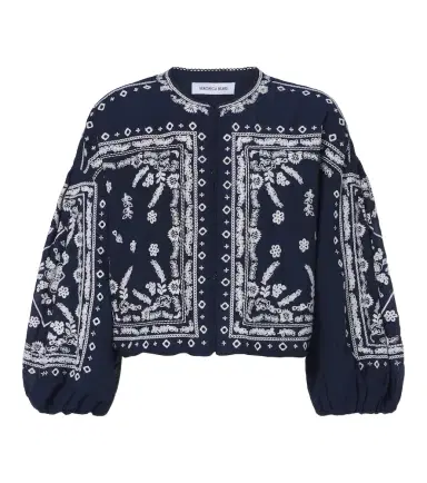 Veronica Beard Drake embroidered cotton-blend jacket | Thumbnail 1