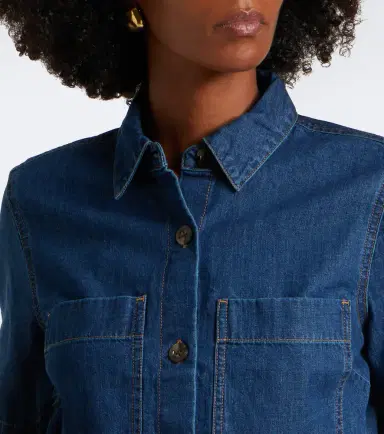 Veronica Beard Spruce cotton denim shirt | Thumbnail 4 Veronica Beard Spruce cotton denim shirt | Thumbnail 4