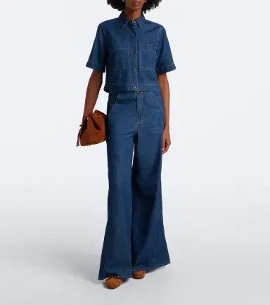 Veronica Beard Spruce cotton denim shirt | Thumbnail 5 Veronica Beard Spruce cotton denim shirt | Thumbnail 5
