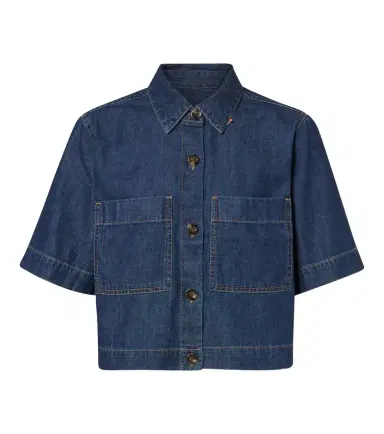 Veronica Beard Spruce cotton denim shirt | Thumbnail 1 Veronica Beard Spruce cotton denim shirt | Thumbnail 1