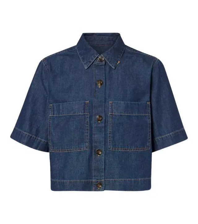 Veronica Beard Spruce cotton denim shirt