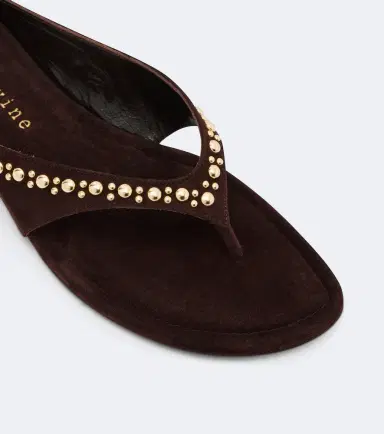 Herbert Levine Sun-kissed embellished suede thong sandals | Thumbnail 3 Herbert Levine Sun-kissed embellished suede thong sandals | Thumbnail 3