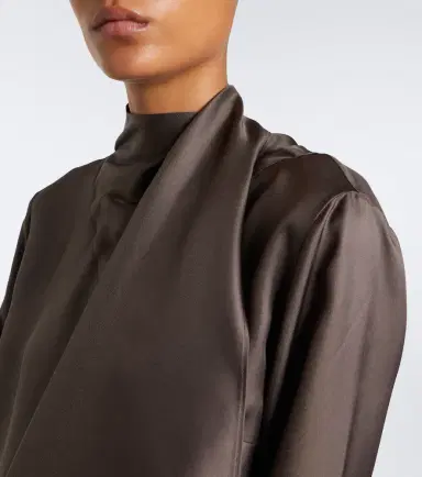 Loulou de Saison Gala scarf-detail silk blouse | Thumbnail 6