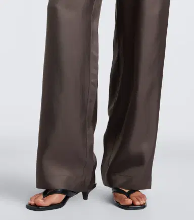 Loulou de Saison Alera silk twill wide-leg pants | Thumbnail 3
