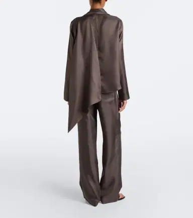 Loulou de Saison Alera silk twill wide-leg pants | Thumbnail 5