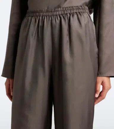 Loulou de Saison Alera silk twill wide-leg pants | Thumbnail 6