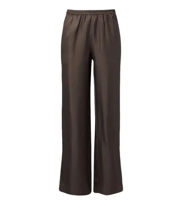 Alera silk twill wide-leg pants