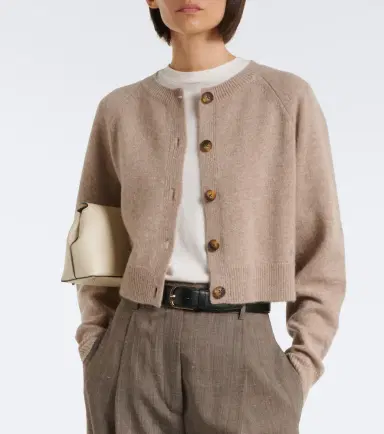 Loulou de Saison Heike cropped cashmere cardigan | Thumbnail 4