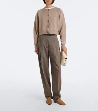 Loulou de Saison Heike cropped cashmere cardigan | Thumbnail 6