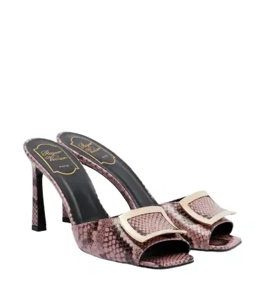 Roger Vivier Trompette snake-print leather mules | Thumbnail 1 Roger Vivier Trompette snake-print leather mules | Thumbnail 1