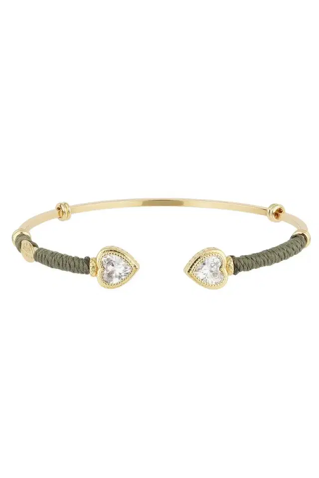 Gas Bijoux Green Duality Amore Strass Bracelet
