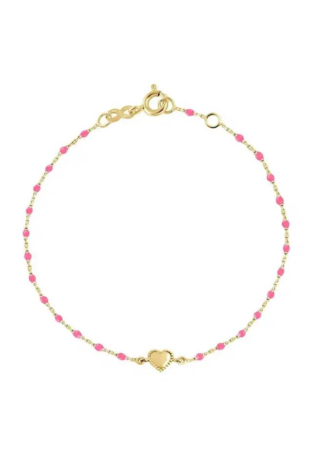 Gigi Clozeau Mini Gigi Lucky Heart Bracelet - Pink