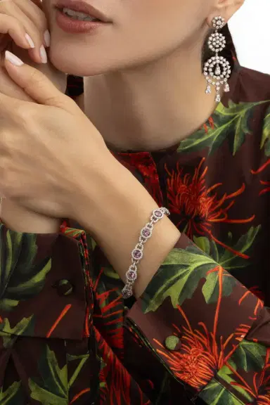 ALEXANDER LAUT Pink Sapphire Diamond Bracelet | Thumbnail 4