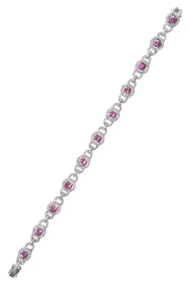 ALEXANDER LAUT Pink Sapphire Diamond Bracelet | Thumbnail 1