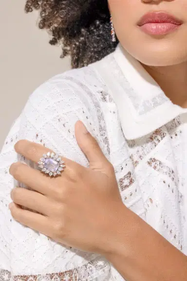 ALEXANDER LAUT Purple Sapphire Diamond Ring | Thumbnail 3