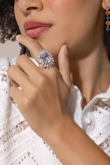 ALEXANDER LAUT Purple Sapphire Diamond Ring | Thumbnail 4