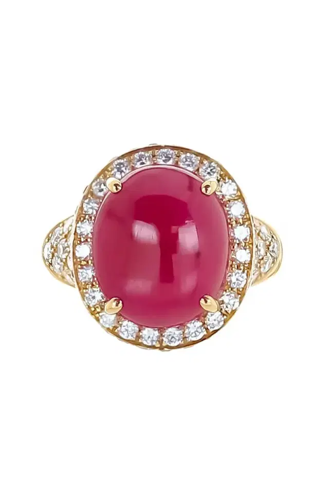 ALEXANDER LAUT Ruby Diamond Halo Ring