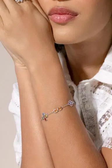 ALEXANDER LAUT Sapphire Diamond Charm Bracelet | Thumbnail 2