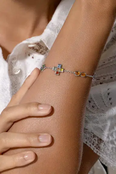 ALEXANDER LAUT Sapphire Diamond Charm Bracelet | Thumbnail 3
