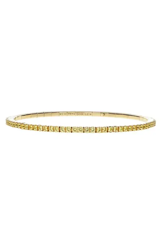 ROBERTO DEMEGLIO Yellow Sapphire Stretch Tennis Bracelet