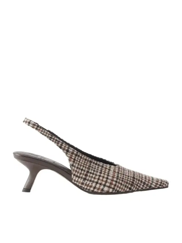 Brunello Cucinelli Checked Wool Slingback Pumps