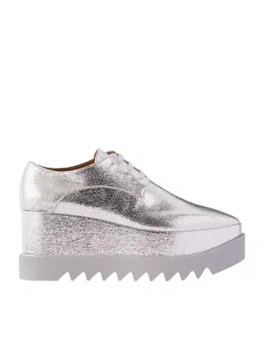 Stella McCartney Elyse Woven Metallic Vegetarian Material Platform Brogues | Thumbnail 1
