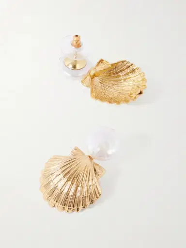 Jennifer Behr Laguna Gold-tone Pearl-effect Embellished Earrings | Thumbnail 3 Jennifer Behr Laguna Gold-tone Pearl-effect Embellished Earrings | Thumbnail 3