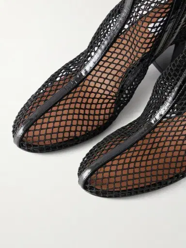 Alaïa Fishnet 55 Patent Leather-trimmed Mesh Ankle Boots | Thumbnail 5 Alaïa Fishnet 55 Patent Leather-trimmed Mesh Ankle Boots | Thumbnail 5