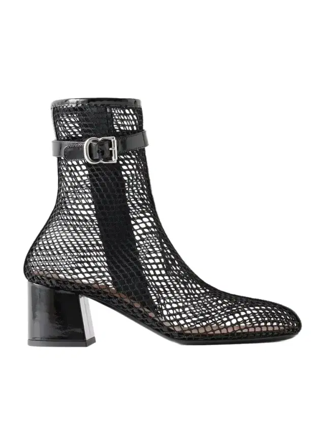 Alaïa Fishnet 55 Leather Ankle Boots