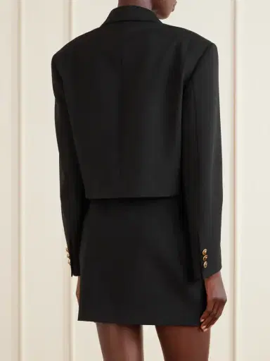 Versace Medusa-embellished Cropped Wool Jacket | Thumbnail 4